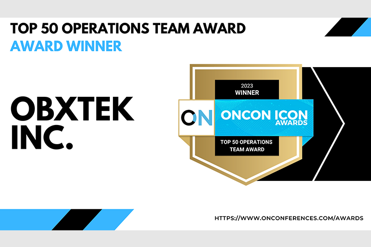 OBXtek wins 2023 OnCon Icon Awards for Top 50 Executive Team and Top 50 Operations Team